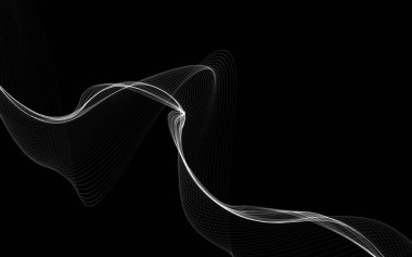 Parlayan soyut dalgalar ve soyut arkaplan ile koyu soyut arkaplan