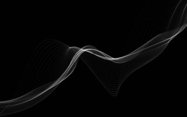 Parlayan soyut dalgalar ve soyut arkaplan ile koyu soyut arkaplan