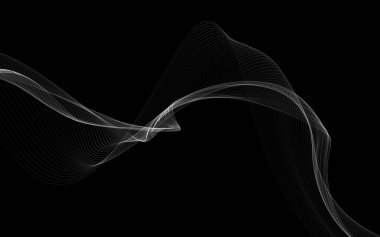 Parlayan soyut dalgalar ve soyut arkaplan ile koyu soyut arkaplan