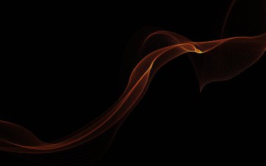 Parlayan soyut dalgalar ve soyut arkaplan ile koyu soyut arkaplan