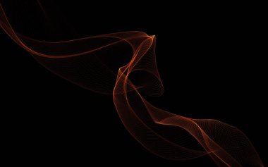 Parlayan soyut dalgalar ve soyut arkaplan ile koyu soyut arkaplan