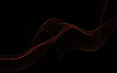 Parlayan soyut dalgalar ve soyut arkaplan ile koyu soyut arkaplan