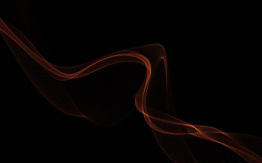 Parlayan soyut dalgalar ve soyut arkaplan ile koyu soyut arkaplan