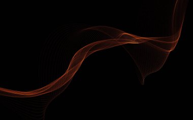 Parlayan soyut dalgalar ve soyut arkaplan ile koyu soyut arkaplan