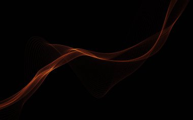 Parlayan soyut dalgalar ve soyut arkaplan ile koyu soyut arkaplan