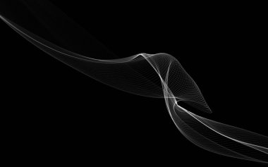 Parlayan soyut dalgalar ve soyut arkaplan ile koyu soyut arkaplan