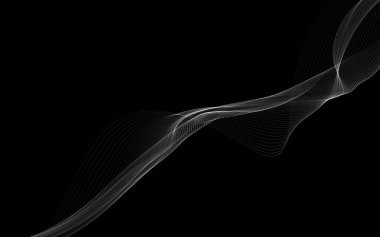 Parlayan soyut dalgalar ve soyut arkaplan ile koyu soyut arkaplan