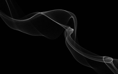 Parlayan soyut dalgalar ve soyut arkaplan ile koyu soyut arkaplan