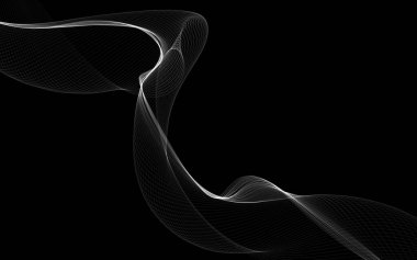 Parlayan soyut dalgalar ve soyut arkaplan ile koyu soyut arkaplan