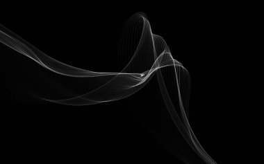 Parlayan soyut dalgalar ve soyut arkaplan ile koyu soyut arkaplan