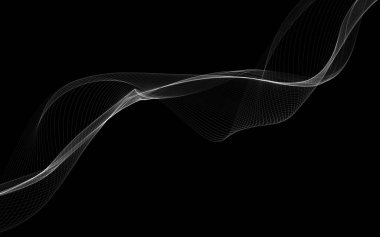 Parlayan soyut dalgalar ve soyut arkaplan ile koyu soyut arkaplan