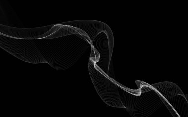 Parlayan soyut dalgalar ve soyut arkaplan ile koyu soyut arkaplan