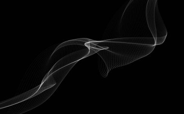 Parlayan soyut dalgalar ve soyut arkaplan ile koyu soyut arkaplan