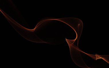 Parlayan soyut dalgalar ve soyut arkaplan ile koyu soyut arkaplan