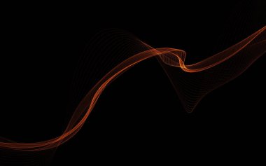 Parlayan soyut dalgalar ve soyut arkaplan ile koyu soyut arkaplan