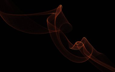 Parlayan soyut dalgalar ve soyut arkaplan ile koyu soyut arkaplan