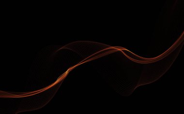 Parlayan soyut dalgalar ve soyut arkaplan ile koyu soyut arkaplan