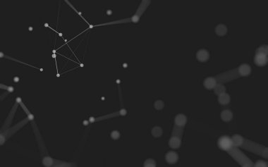 3d soyut arkaplan. Çokgen şekilli molekül teknolojisi, noktaları ve çizgileri birleştiriyor. Bağlantı yapısı. Büyük veri görselleştirmesi. 3d arkaplan. 