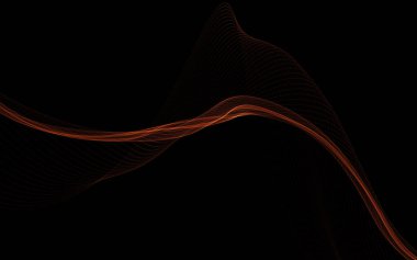 Parlayan soyut dalgalar ve soyut arkaplan ile koyu soyut arkaplan