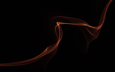 Parlayan soyut dalgalar ve soyut arkaplan ile koyu soyut arkaplan