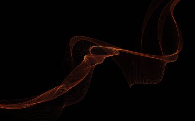 Parlayan soyut dalgalar ve soyut arkaplan ile koyu soyut arkaplan