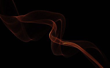 Parlayan soyut dalgalar ve soyut arkaplan ile koyu soyut arkaplan