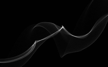 Parlayan soyut dalgalar ve soyut arkaplan ile koyu soyut arkaplan