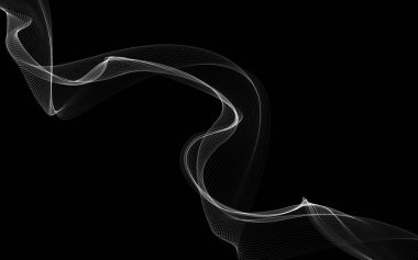 Parlayan soyut dalgalar ve soyut arkaplan ile koyu soyut arkaplan