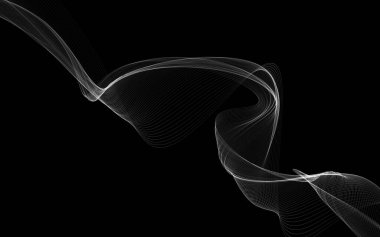 Parlayan soyut dalgalar ve soyut arkaplan ile koyu soyut arkaplan