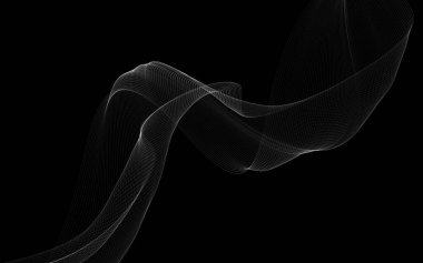 Parlayan soyut dalgalar ve soyut arkaplan ile koyu soyut arkaplan