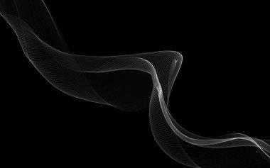 Parlayan soyut dalgalar ve soyut arkaplan ile koyu soyut arkaplan