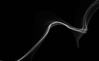 Parlayan soyut dalgalar ve soyut arkaplan ile koyu soyut arkaplan