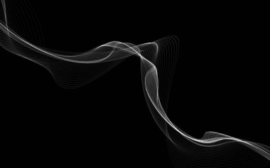 Parlayan soyut dalgalar ve soyut arkaplan ile koyu soyut arkaplan