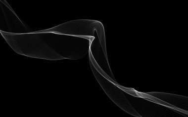 Parlayan soyut dalgalar ve soyut arkaplan ile koyu soyut arkaplan