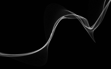 Parlayan soyut dalgalar ve soyut arkaplan ile koyu soyut arkaplan