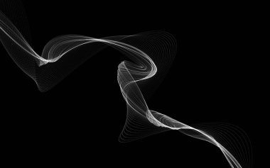 Parlayan soyut dalgalar ve soyut arkaplan ile koyu soyut arkaplan