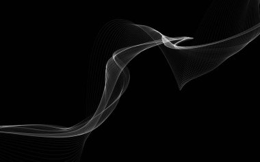 Parlayan soyut dalgalar ve soyut arkaplan ile koyu soyut arkaplan