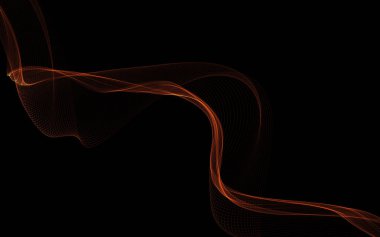 Parlayan soyut dalgalar ve soyut arkaplan ile koyu soyut arkaplan