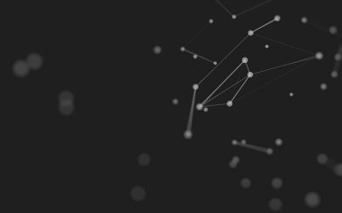 3d soyut arkaplan. Çokgen şekilli molekül teknolojisi, noktaları ve çizgileri birleştiriyor. Bağlantı yapısı. Büyük veri görselleştirmesi. 3d arkaplan. 