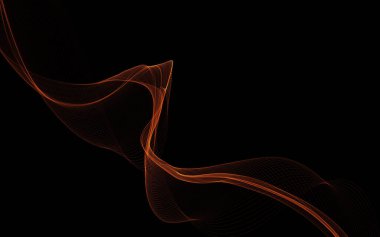 Parlayan soyut dalgalar ve soyut arkaplan ile koyu soyut arkaplan