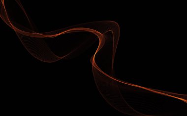 Parlayan soyut dalgalar ve soyut arkaplan ile koyu soyut arkaplan