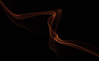 Parlayan soyut dalgalar ve soyut arkaplan ile koyu soyut arkaplan