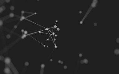 3d soyut arkaplan. Çokgen şekilli molekül teknolojisi, noktaları ve çizgileri birleştiriyor. Bağlantı yapısı. Büyük veri görselleştirmesi. 3d arkaplan. 