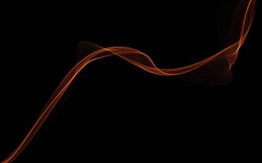 Parlayan soyut dalgalar ve soyut arkaplan ile koyu soyut arkaplan