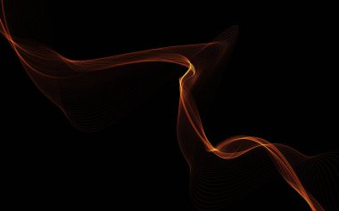 Parlayan soyut dalgalar ve soyut arkaplan ile koyu soyut arkaplan