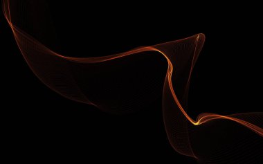 Parlayan soyut dalgalar ve soyut arkaplan ile koyu soyut arkaplan