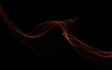 Parlayan soyut dalgalar ve soyut arkaplan ile koyu soyut arkaplan