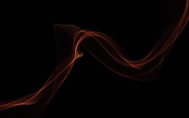 Parlayan soyut dalgalar ve soyut arkaplan ile koyu soyut arkaplan