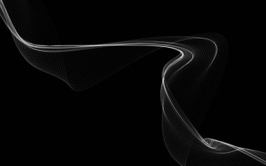 Parlayan soyut dalgalar ve soyut arkaplan ile koyu soyut arkaplan