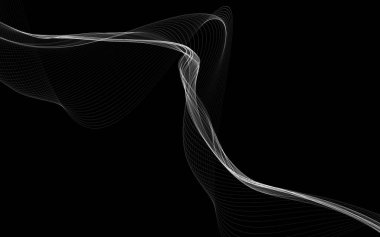 Parlayan soyut dalgalar ve soyut arkaplan ile koyu soyut arkaplan